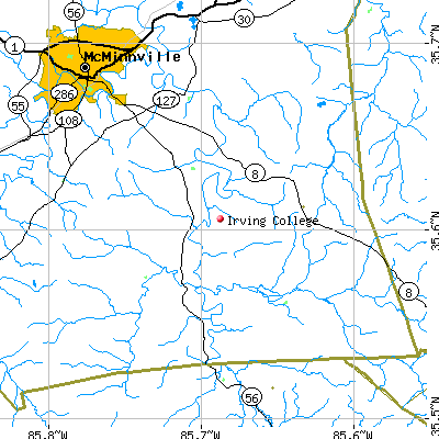 Irving College map