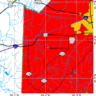 Huntersville map