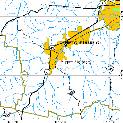 Upper Big Bigby map