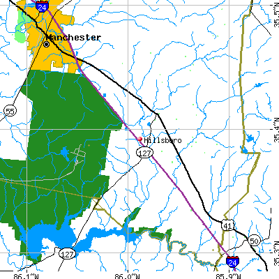 Hillsboro map