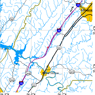 Calhoun-Riceville map