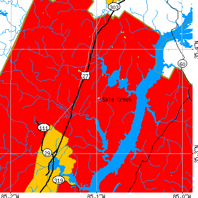 Sale Creek map