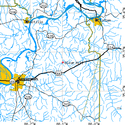 Olive Hill map