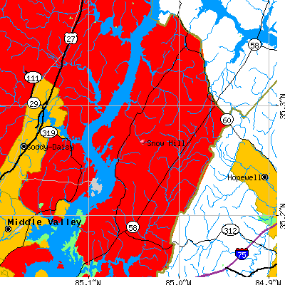 Snow Hill map