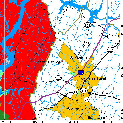West Bradley map