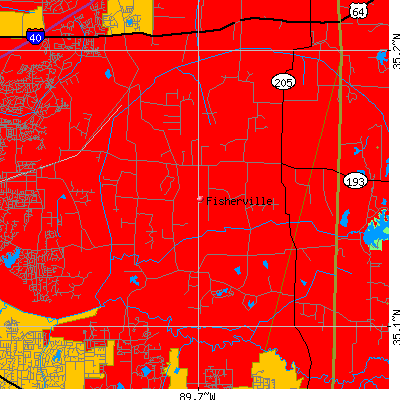 Fisherville map
