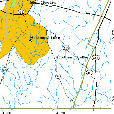 Southeast Bradley map
