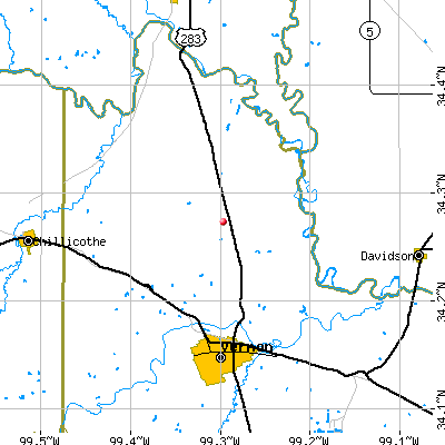 Fargo-Odell map