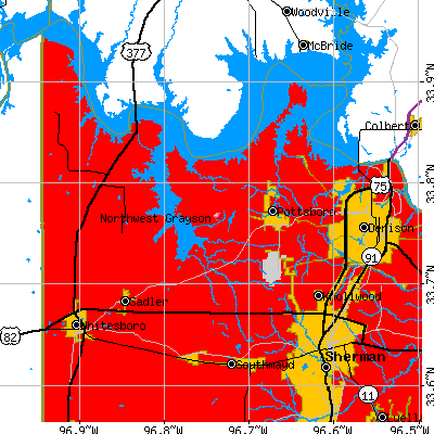 Northwest Grayson map
