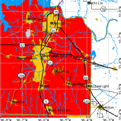 East Grayson map