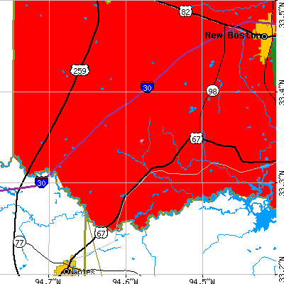 Dalby Springs-Simms map