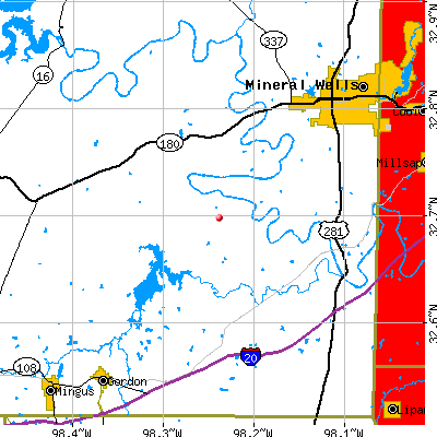 Palo Pinto-Santo map