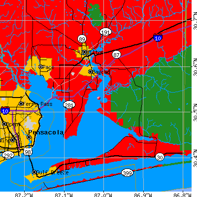 Gulf Breeze-Harold map