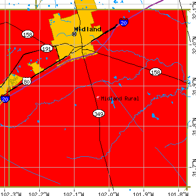 Midland Rural map