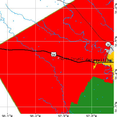 North Coryell map