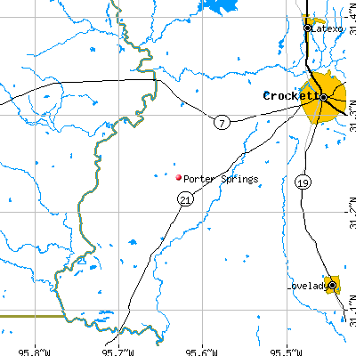 Porter Springs map