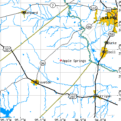 Apple Springs map