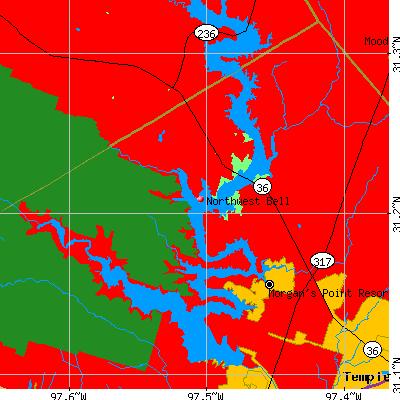 Northwest Bell map