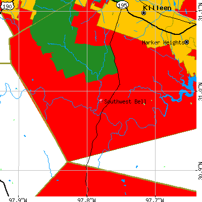 Southwest Bell map