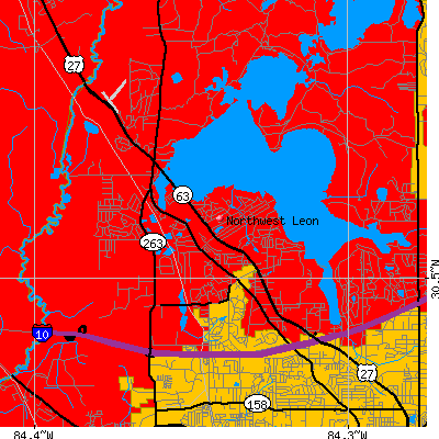 Northwest Leon map