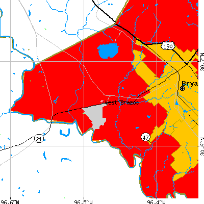 West Brazos map