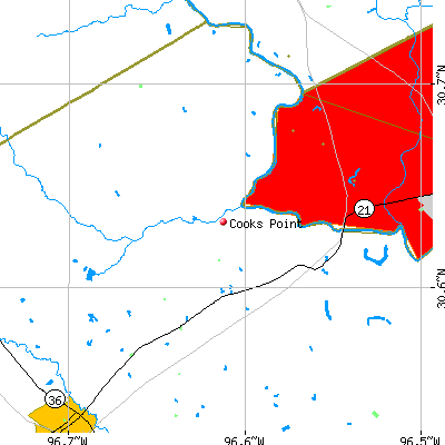 Cooks Point map