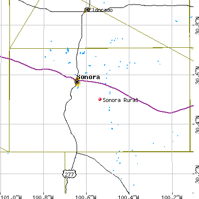 Sonora Rural map
