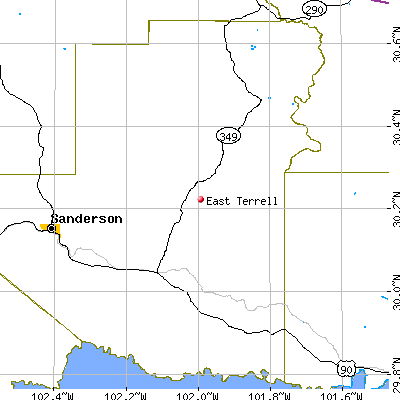 East Terrell map