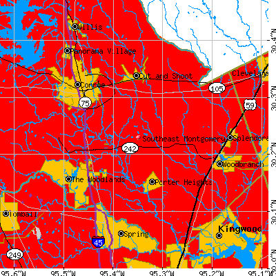 Southeast Montgomery map