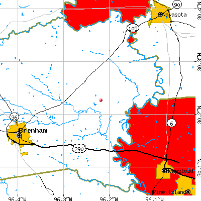 Washington-Chappell Hill map