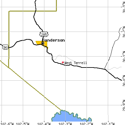 West Terrell map