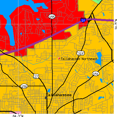 Tallahassee Northeast map