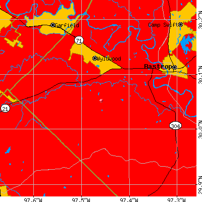 Cedar Creek-Red Rock map