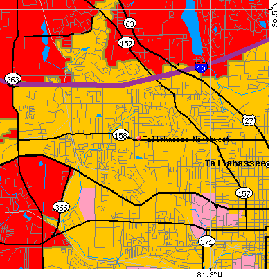Tallahassee Northwest map