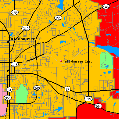 Tallahassee East map