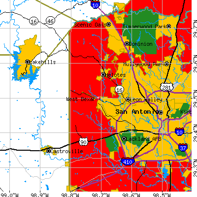West Bexar map