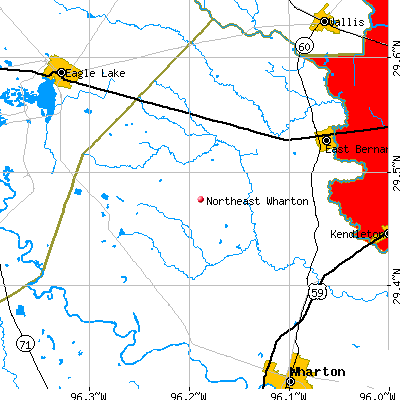 Northeast Wharton map
