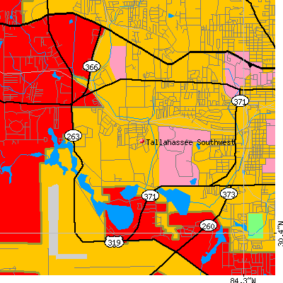 Tallahassee Southwest map