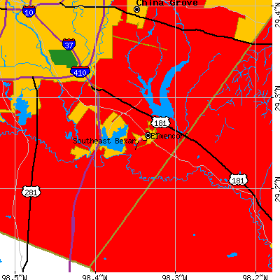 Southeast Bexar map