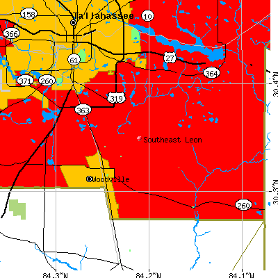 Southeast Leon map