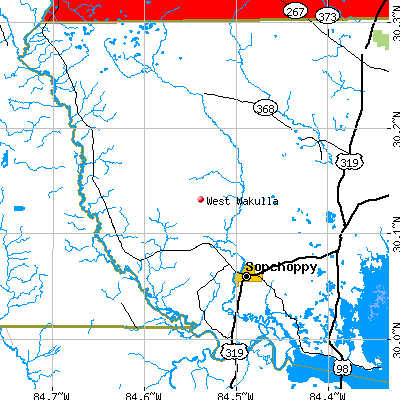 West Wakulla map