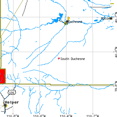 South Duchesne map