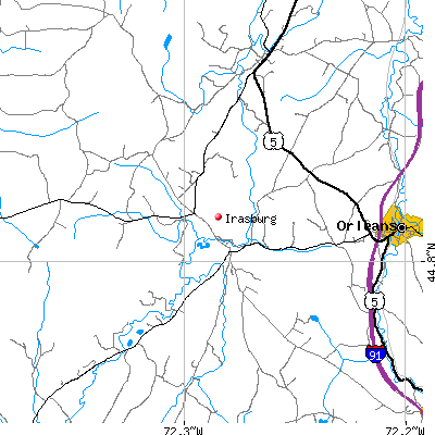 Irasburg map