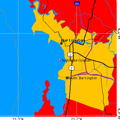 South Burlington map