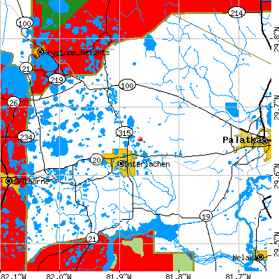 Interlachen-Florahome map