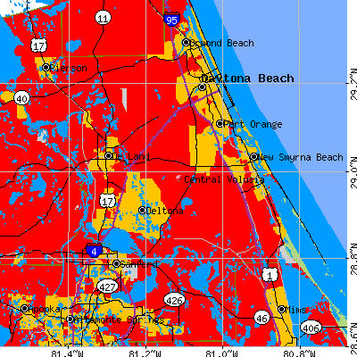 Central Volusia map