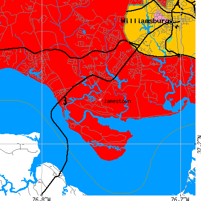 Jamestown district map