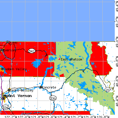 East Whatcom map