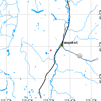 Tonasket-Pine Creek map
