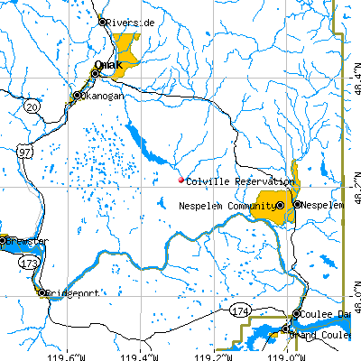 Colville Reservation map